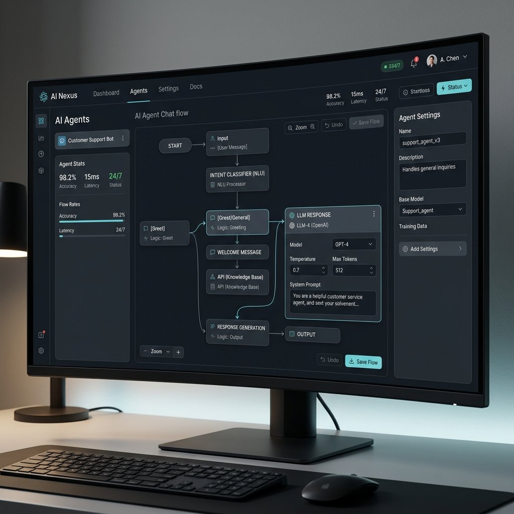AI Agent builder dashboard config interface