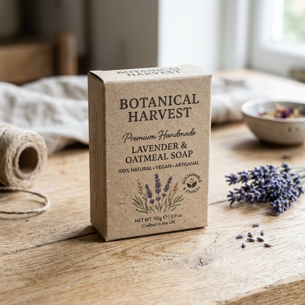 Handmade Soap Craft Cardboard Box Mockup